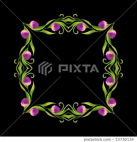 Frame with tulips Frame with tulips 53730134