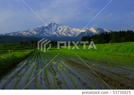 Mt Chokai And The Countryside Stock Photo