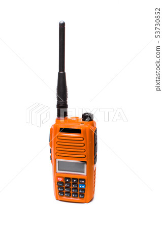 Red walkie talkie on white background 53730852