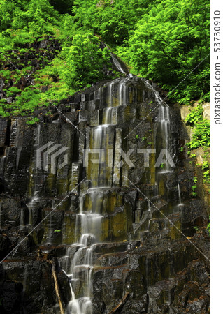 Fresh green eel mountain waterfall 53730910