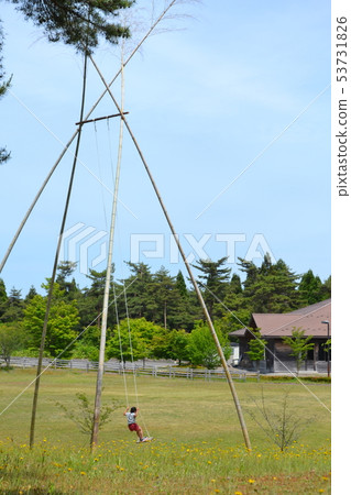 石川縣健康森林廣場的搖擺 石川縣健康森林廣場的搖擺 53731826