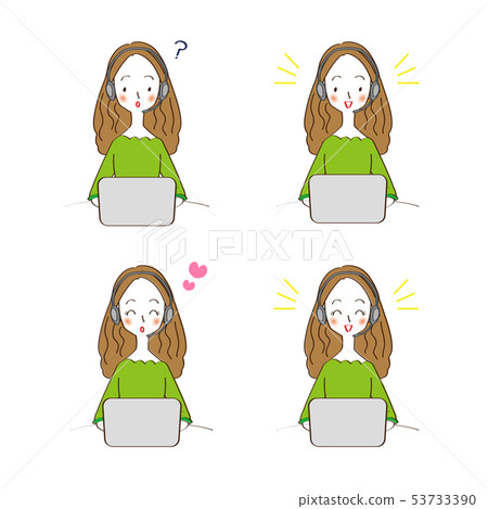 女性計算機例證 53733390