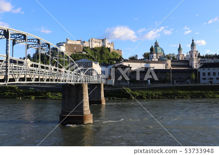 Mozart small bridge salzburg austria europe 53733948