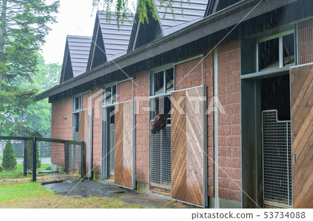 Ranch landscape Rain 53734088