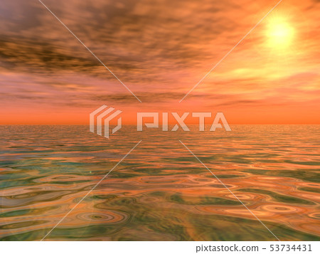 與CG波浪和天空193的風景 與CG波浪和天空193的風景 53734431