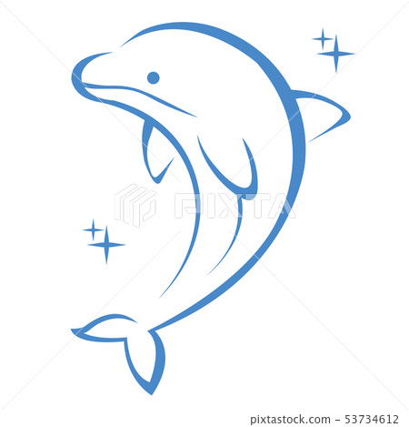 Dolphin / Line art / Silhouette 53734612