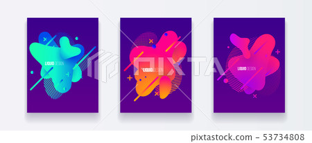 Abstract design set of liquid shapes Abstract design set of liquid shapes 53734808