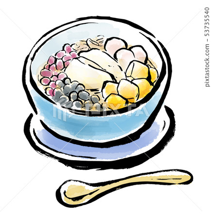 Brush-painted food Asian sweets Touka Brush-painted food Asian sweets Touka 53735540