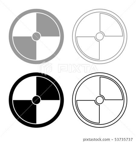 Viking shield icon set grey black color 53735737