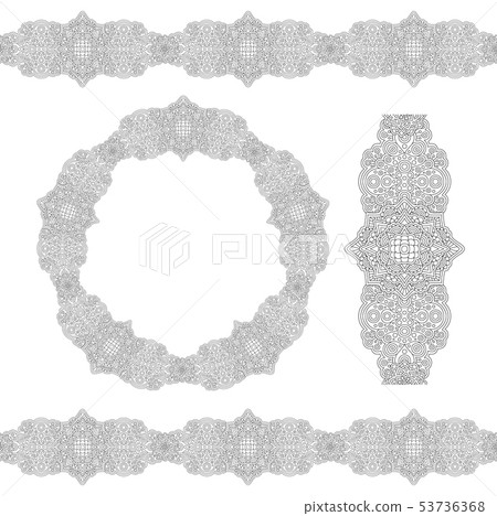 Detailed linear clip arts for coloring book page Detailed linear clip arts for coloring book page 53736368