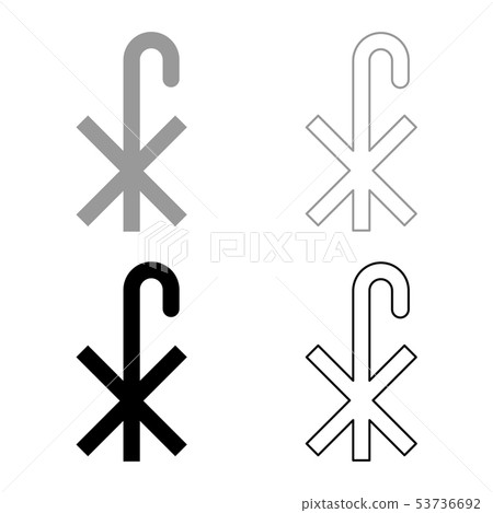 Cross monogram X Symbol Saint Pastor sign Cross monogram X Symbol Saint Pastor sign 53736692