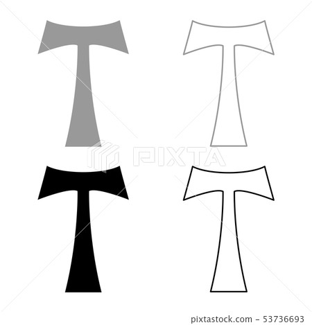 Cross monogram T Symbol Saint Anthony Apostle sign 53736693