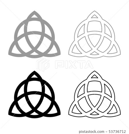 Trikvetr knot with circle Power of three viking 53736712