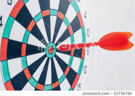 Leadership concept Arrows on archery target of 53736786