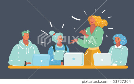 Concept of the coworking center. 53737264