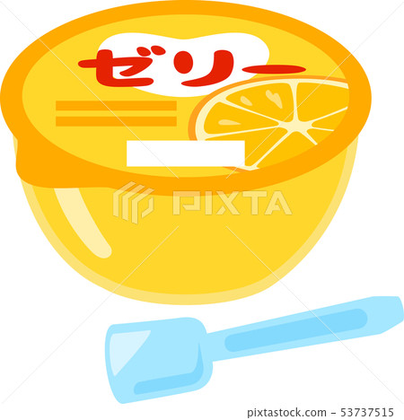 杯果凍和塑料匙子 杯果凍和塑料匙子 53737515