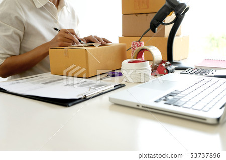 Small business Worker delivery Small business Worker delivery 53737896