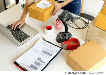 Small business Worker delivery Small business Worker delivery 53738294
