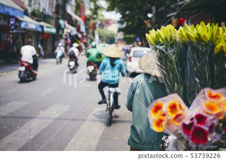 Busy street in Hanoi Busy street in Hanoi 53739226