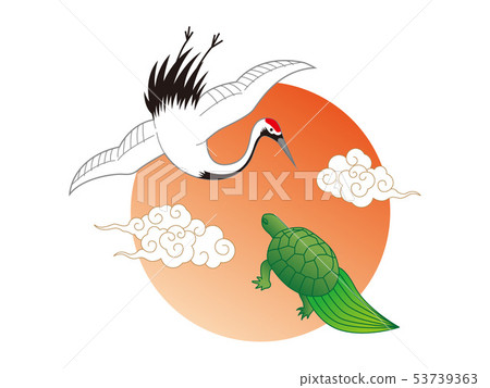 Crane and tortoise - Stock Illustration [53739363] - PIXTA