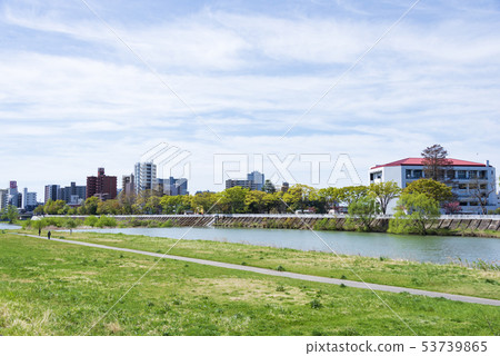 Hirose River Nagamachi Cityscape levee river Water surface 53739865