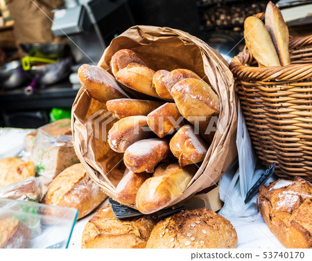 French bread on the Paris Marché French bread on the Paris Marché 53740170