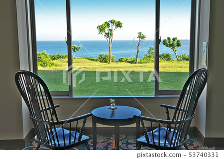 [The Sea of Japan seen from the hotel, Ajigasawa Bay] Ajigasawa Town, Nishitsugaru District, Aomori Prefecture 53740331