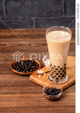 台灣小茶波霸奶茶木薯粉珍珠粉珍珠奶茶 53740518