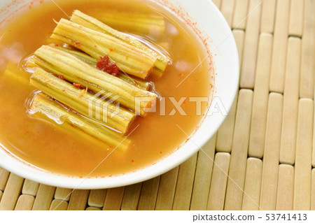 boiled Moringa or horse radish tree in soup boiled Moringa or horse radish tree in soup 53741413