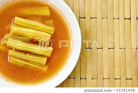 boiled Moringa or horse radish tree in soup boiled Moringa or horse radish tree in soup 53741439