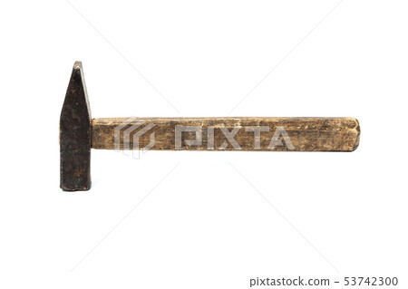 Metal Hammer with Wooden Handle isolated on white Metal Hammer with Wooden Handle isolated on white 53742300