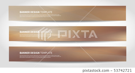 Vector banners with abstract geometric background. Website headers or footers design. Gold, bronze Vector banners with abstract geometric background. Website headers or footers design. Gold, bronze 53742721