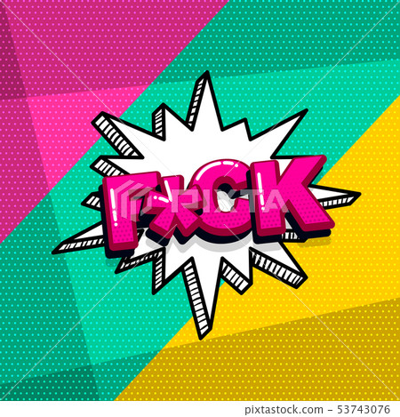 Pop art comic text 53743076