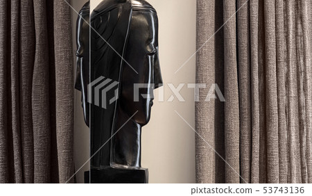 Interior decor with statuette. Living room, hall. Interior decor with statuette. Living room, hall. 53743136