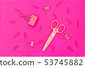 Stationery on pink background 53745882