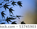 Blue leaves 53745903