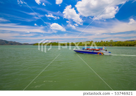 Beautiful sky, clear sea and mangrove forests  53746921
