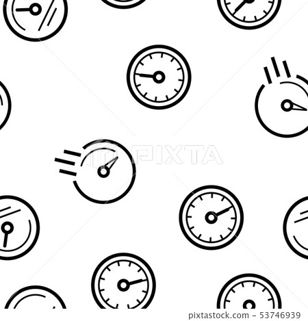 Speedometer Icon Vector Seamless Pattern - Stock Illustration [53746939 ...
