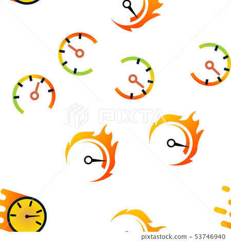 Speedometer Icon Vector Seamless Pattern - Stock Illustration [53746940 ...