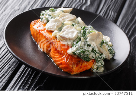 Italian salmon fillet recipe consists of topped 53747511