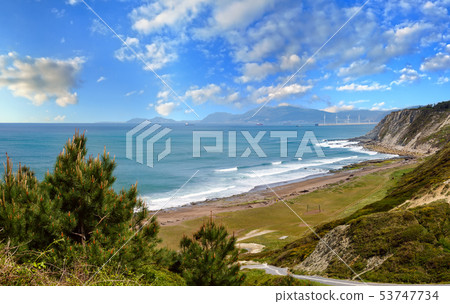 Beach Azkorri or Gorrondatxe view. 53747734