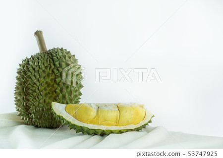 Tropical fruit durian has a strong smell when 53747925