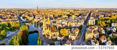 St. Paul Church and Strasbourg Cathedral - Alsace, France St. Paul Church and Strasbourg Cathedral - Alsace, France 53747988