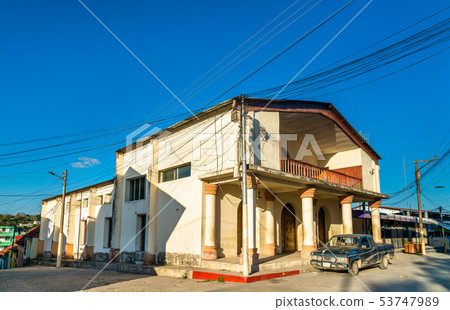 Traditional houses in Flores, Guatemala 53747989