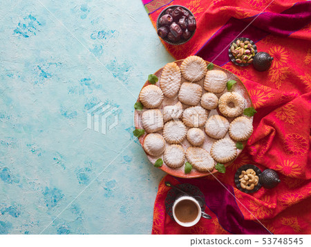 Maamoul - arabic homemade cookies with walnuts. 53748545