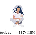 Young mother with baby. 53748850