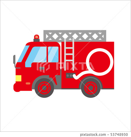 汽車的工作車插圖|消防車梯車|變形，漫畫，動漫風格矢量數據 53748930