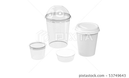 Packaging food plastic transparent glasses Packaging food plastic transparent glasses 53749643