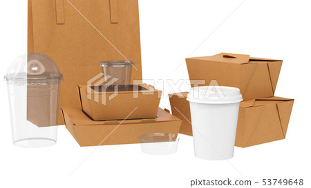 Packaging food box cardboard brown, close view Packaging food box cardboard brown, close view 53749648