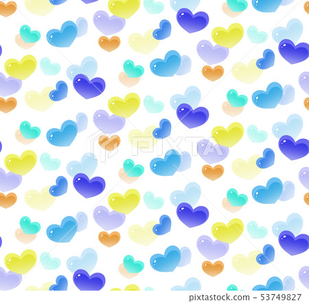Plump heart seamless pattern flossy 53749827